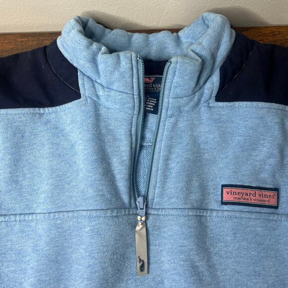 Vineyard Vines 1/4 Zip Pullover Sweatshirt Blue Sz Large Nautical Preppy Coastal - Picture 10 of 10